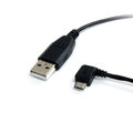Startech.Com 1ft Micro USB Cable - A to Left Angle Micro B UUSBHAUB1LA